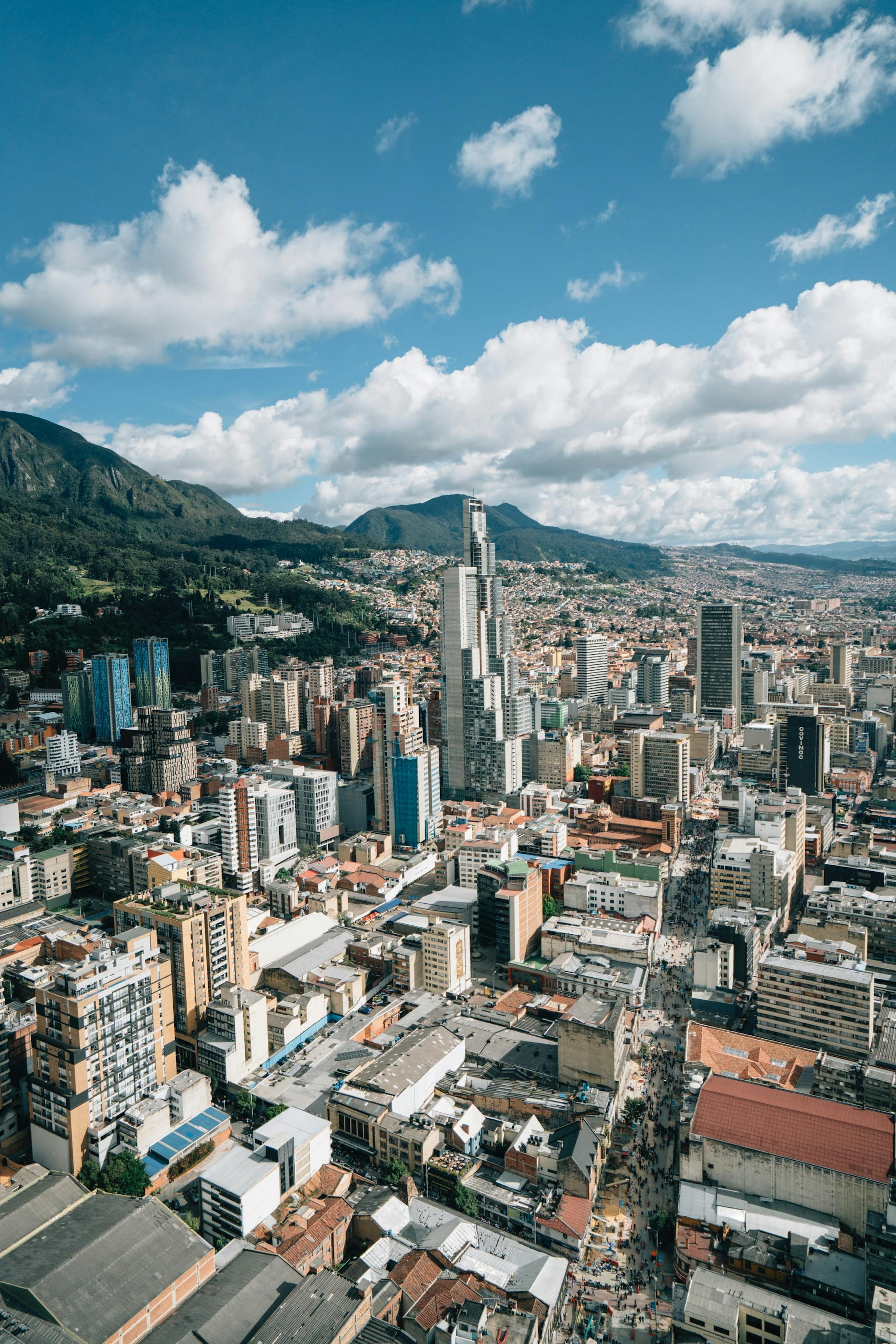 Foto panoramica de bogota la ciudad capital de colombia