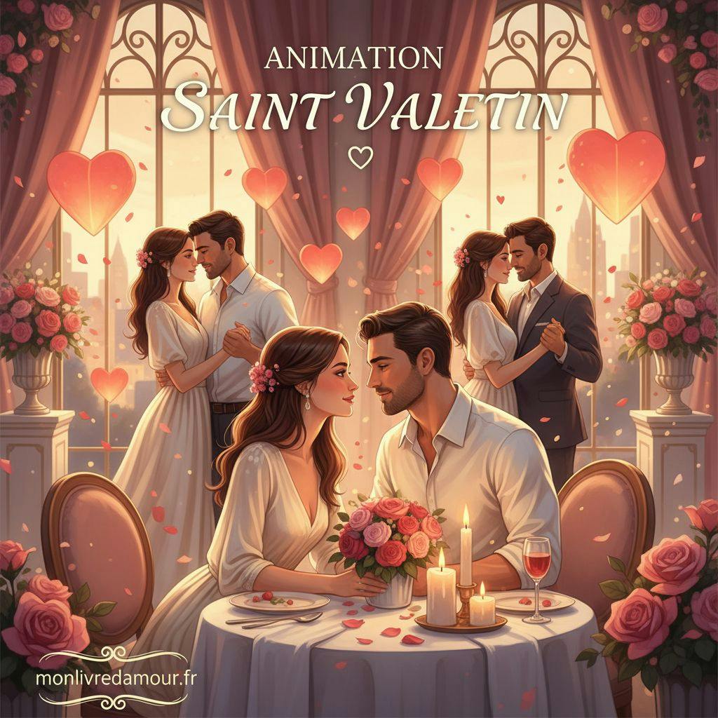 Belle illustration pour animation saint valentin