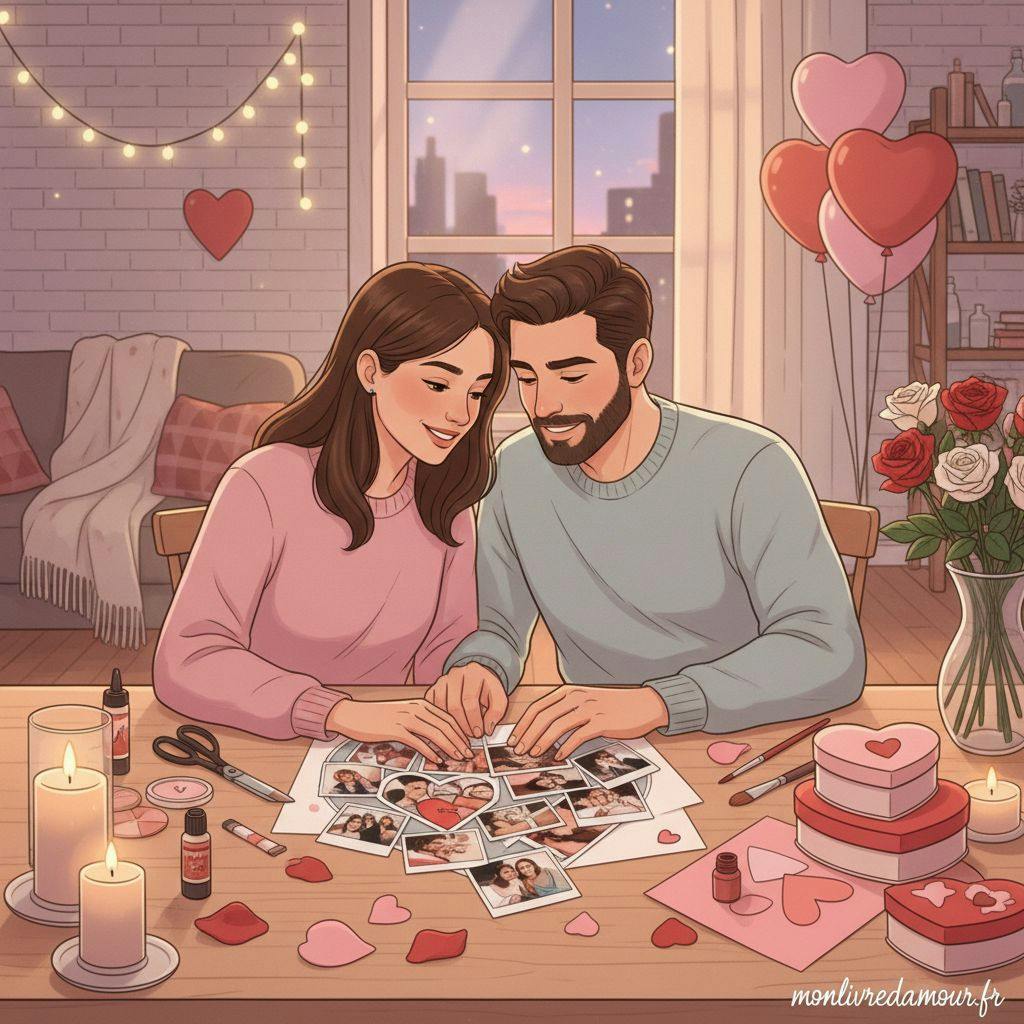 Belle illustration pour activité manuelle saint valentin