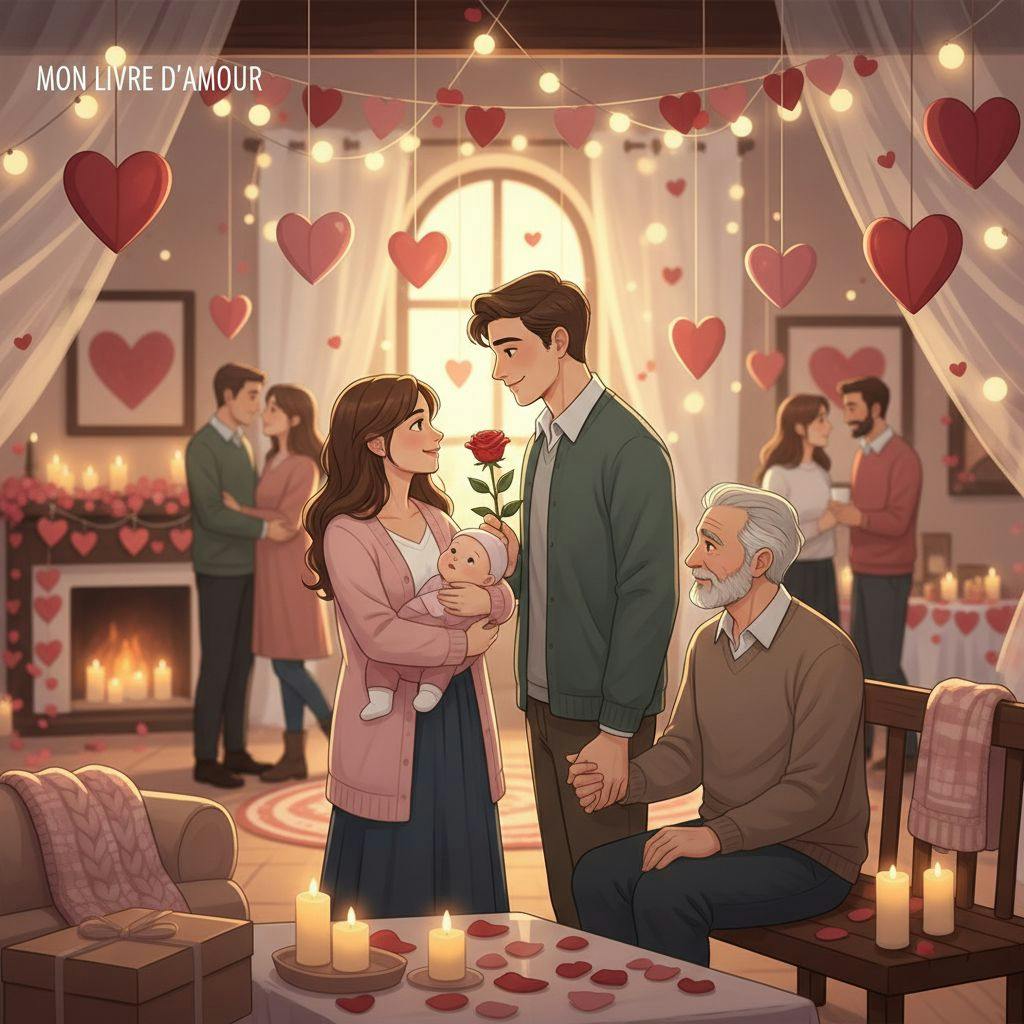 Belle illustration pour activité saint valentin creche