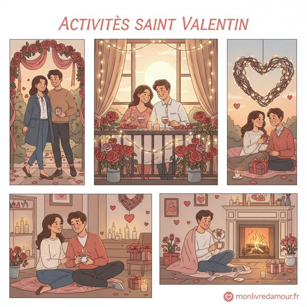 Belle illustration pour activités saint valentin