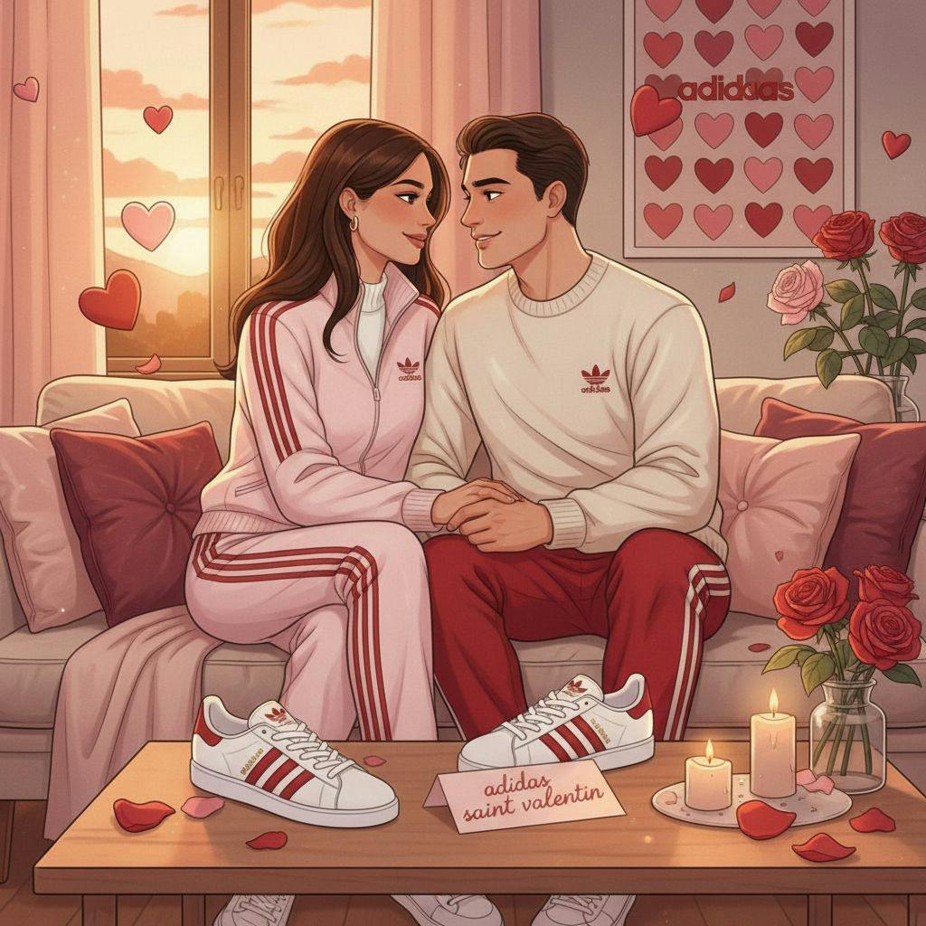 Belle illustration pour adidas saint valentin
