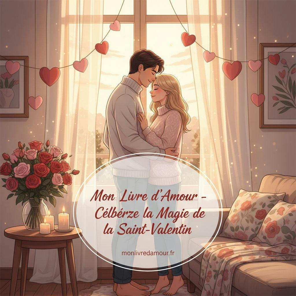 Belle illustration pour affiche saint valentin