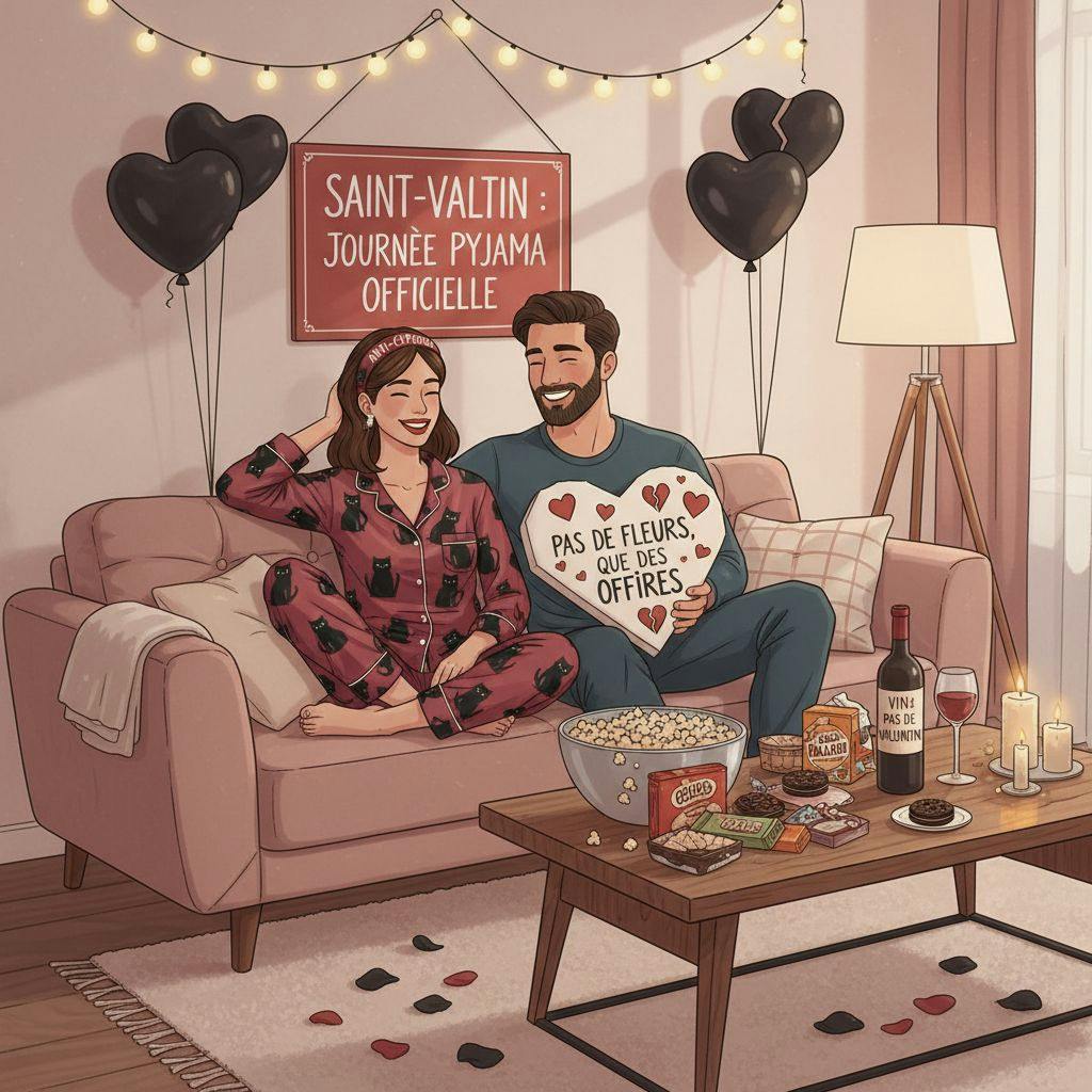 Belle illustration pour anti saint valentin humour