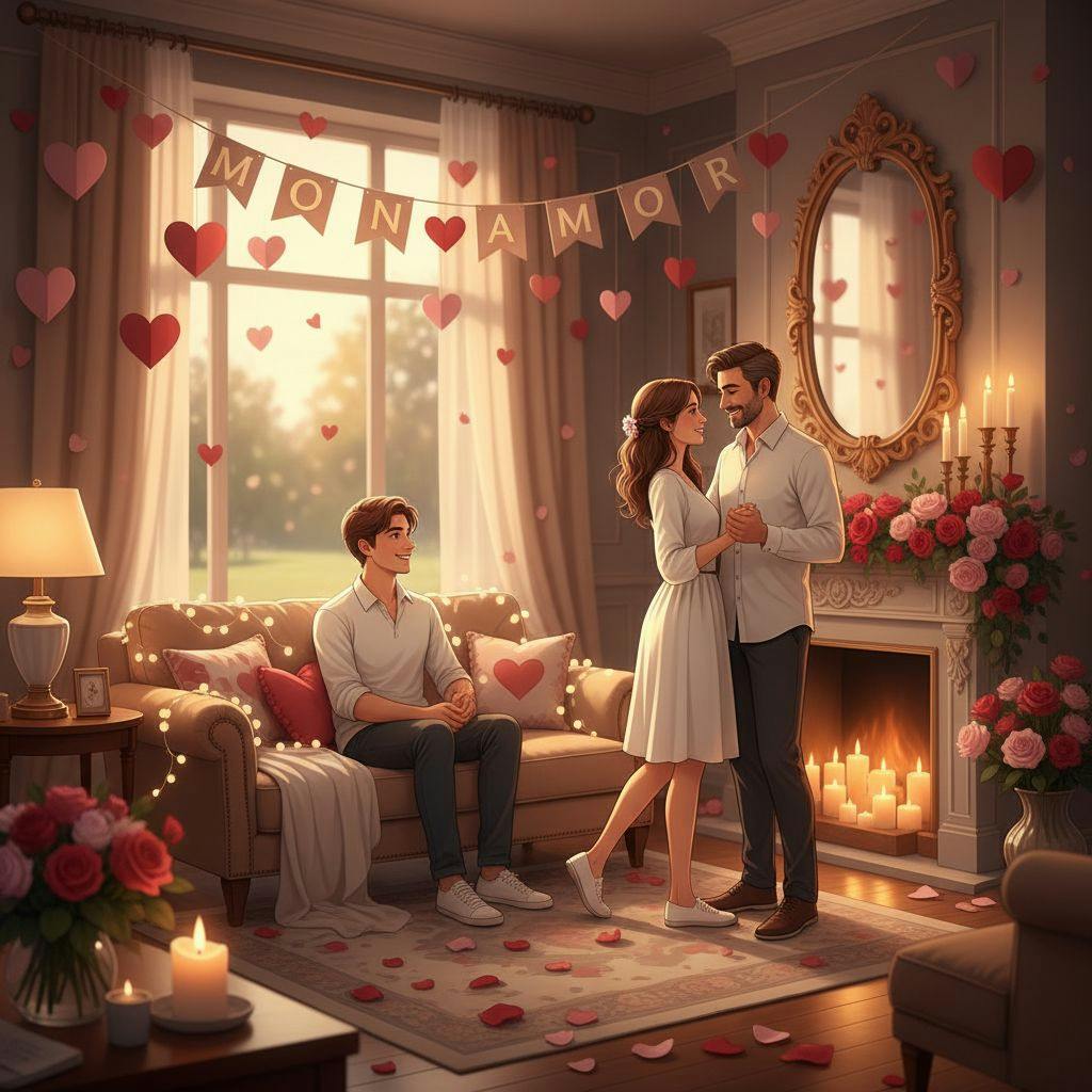 Belle illustration pour decoration saint valentin
