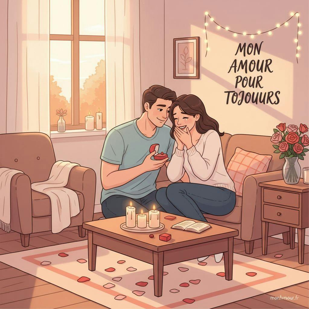 Belle illustration pour declaration saint valentin