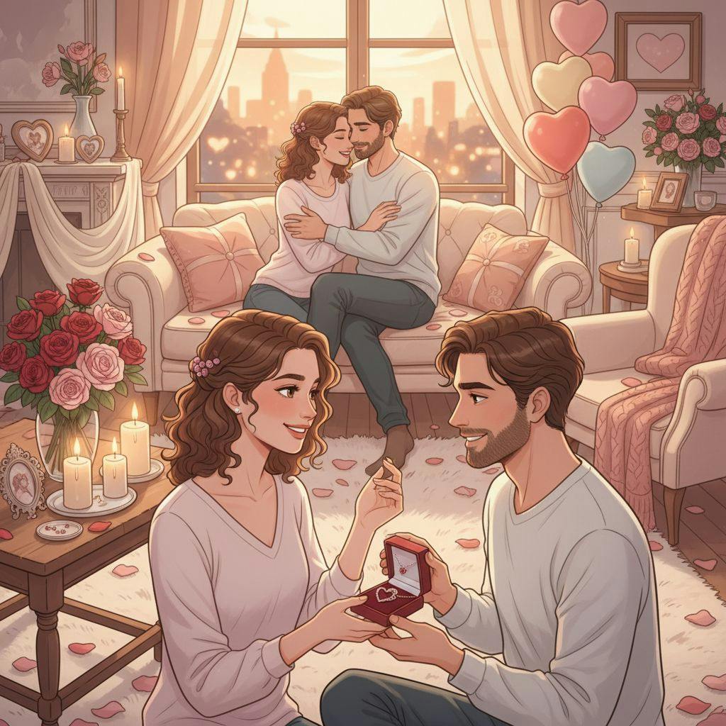 Belle illustration pour bijou saint valentin