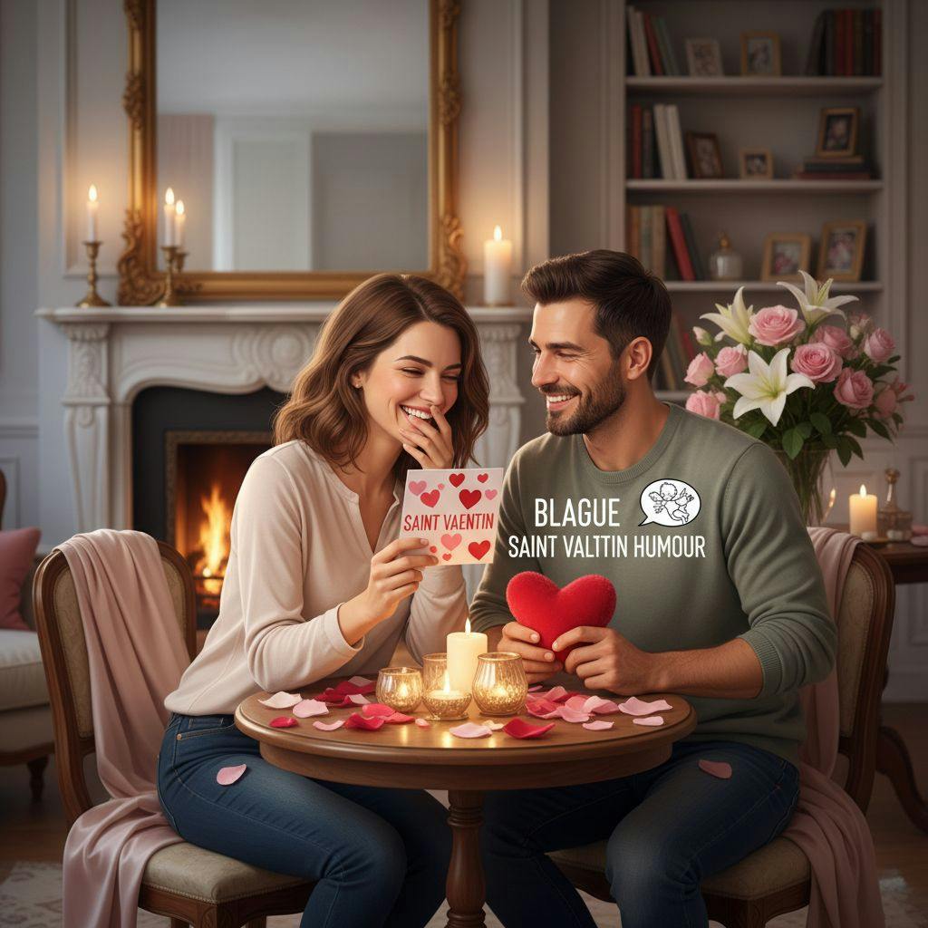 Belle illustration pour blague saint valentin humour