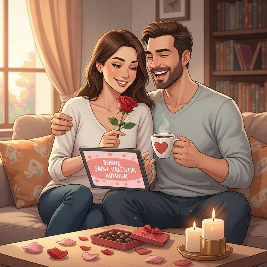 Belle illustration pour bonne saint valentin humour