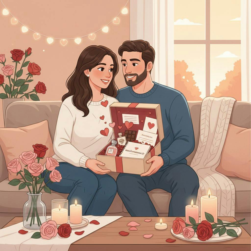 Belle illustration pour box saint valentin