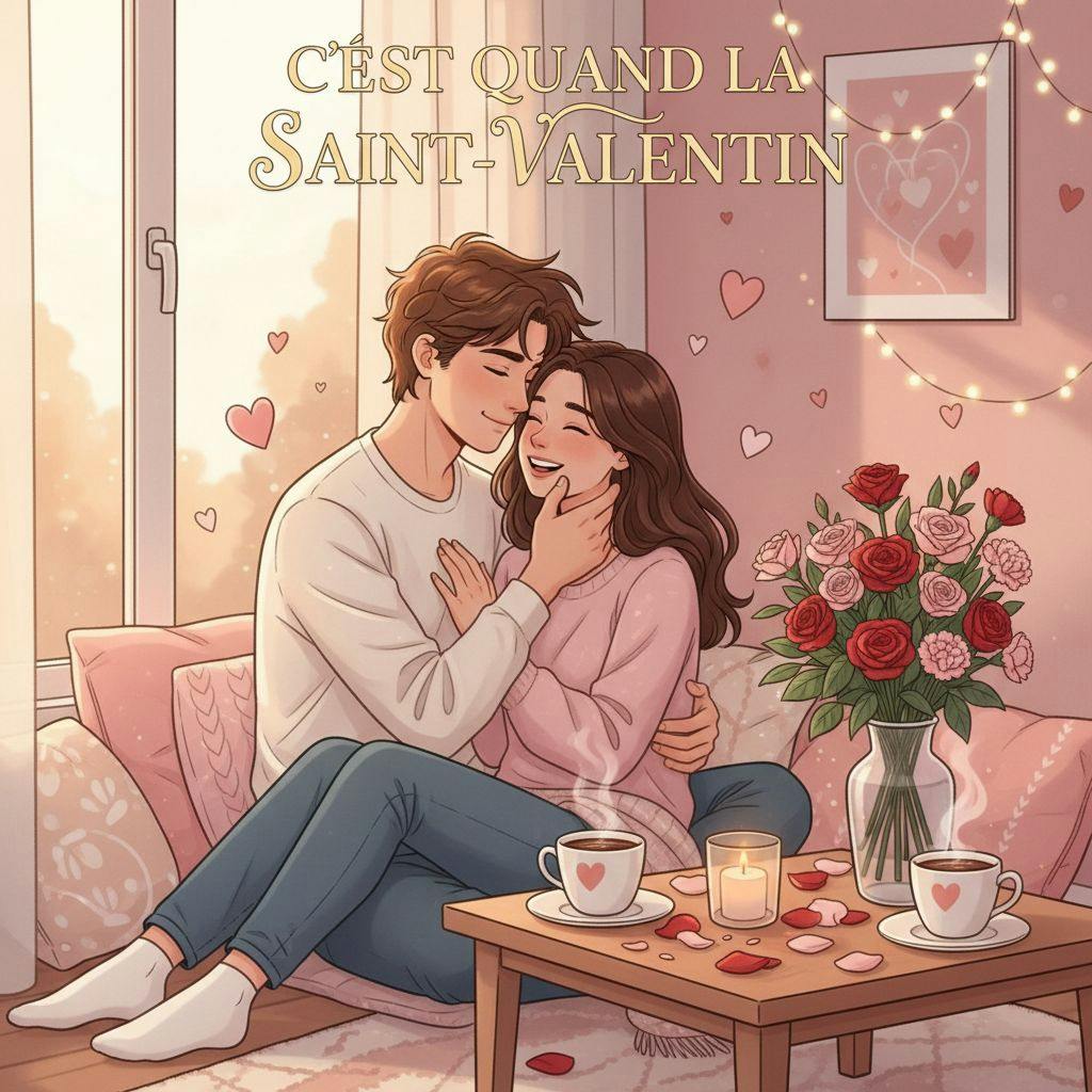 Belle illustration pour c'est quand la saint-valentin