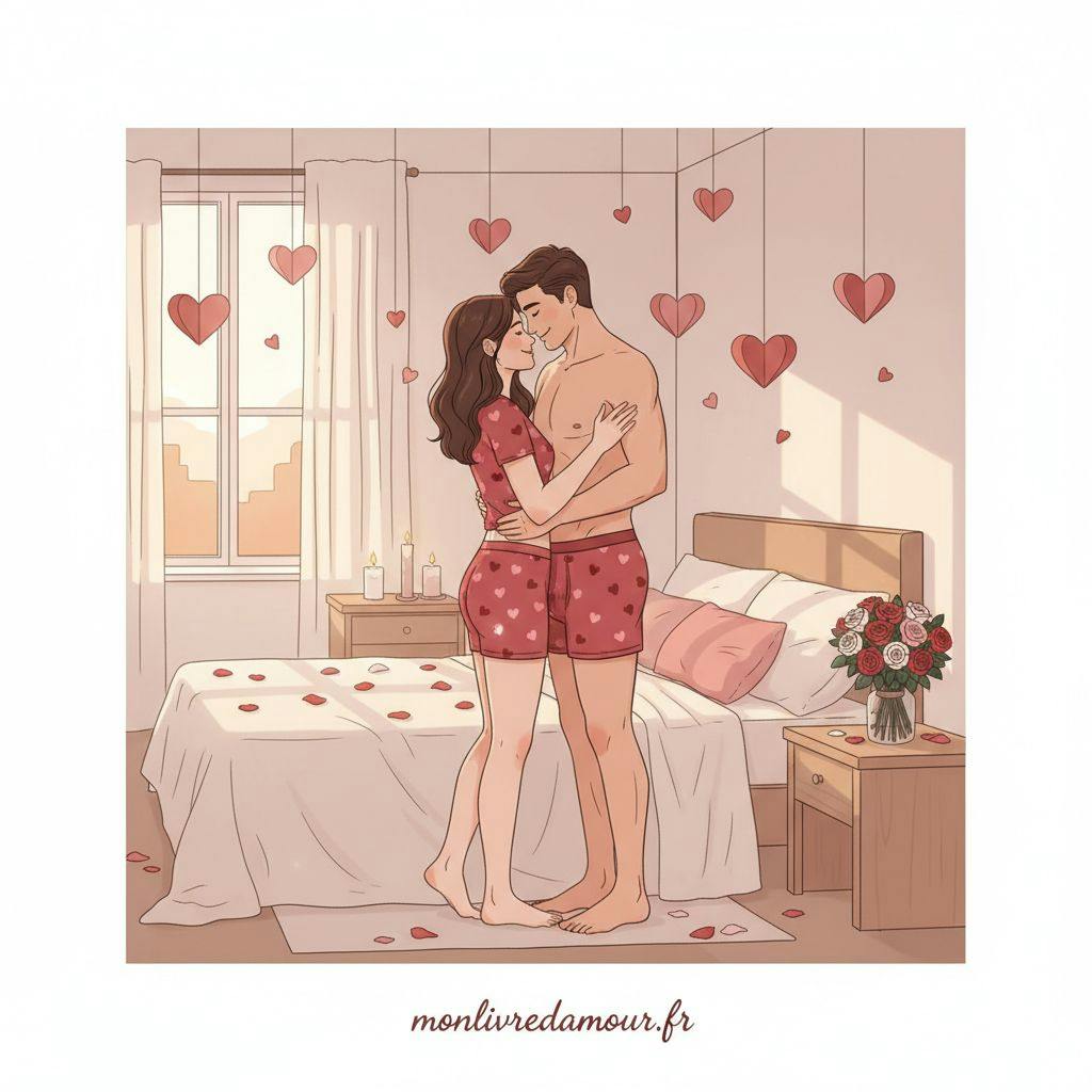 Belle illustration pour boxer saint valentin