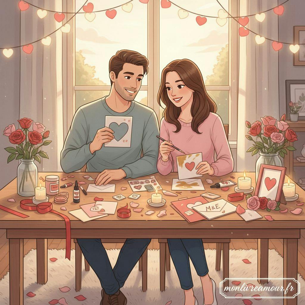 Belle illustration pour bricolage saint valentin