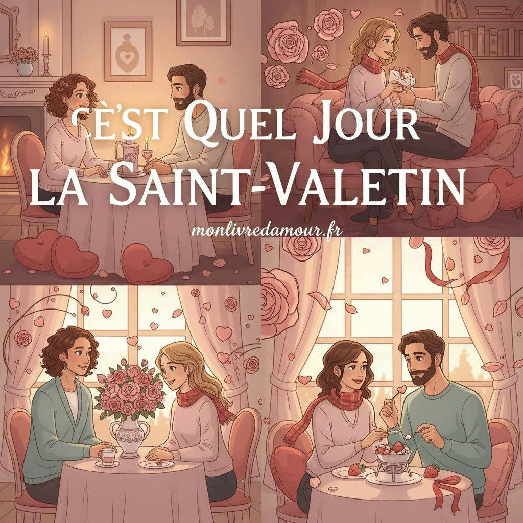 Belle illustration pour c'est quel jour la saint-valentin