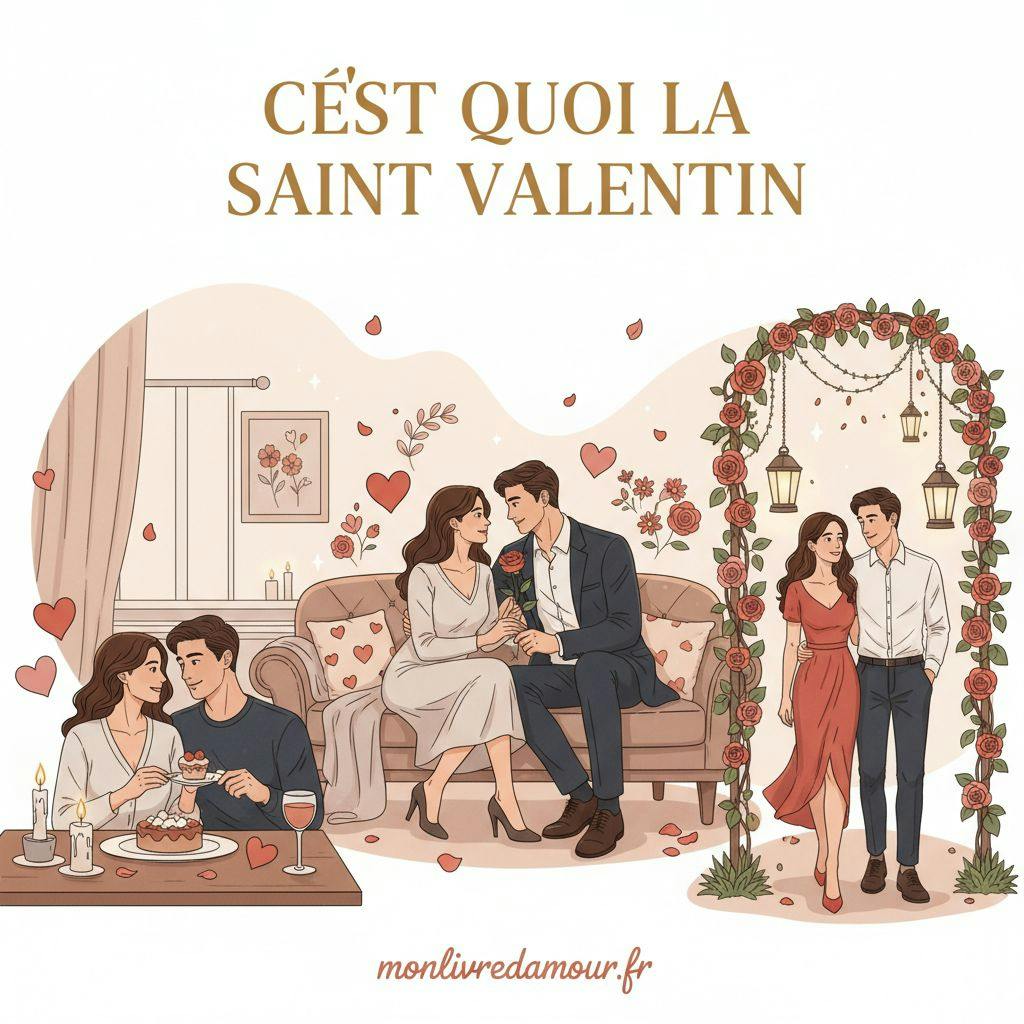 Belle illustration pour c'est quoi la saint valentin