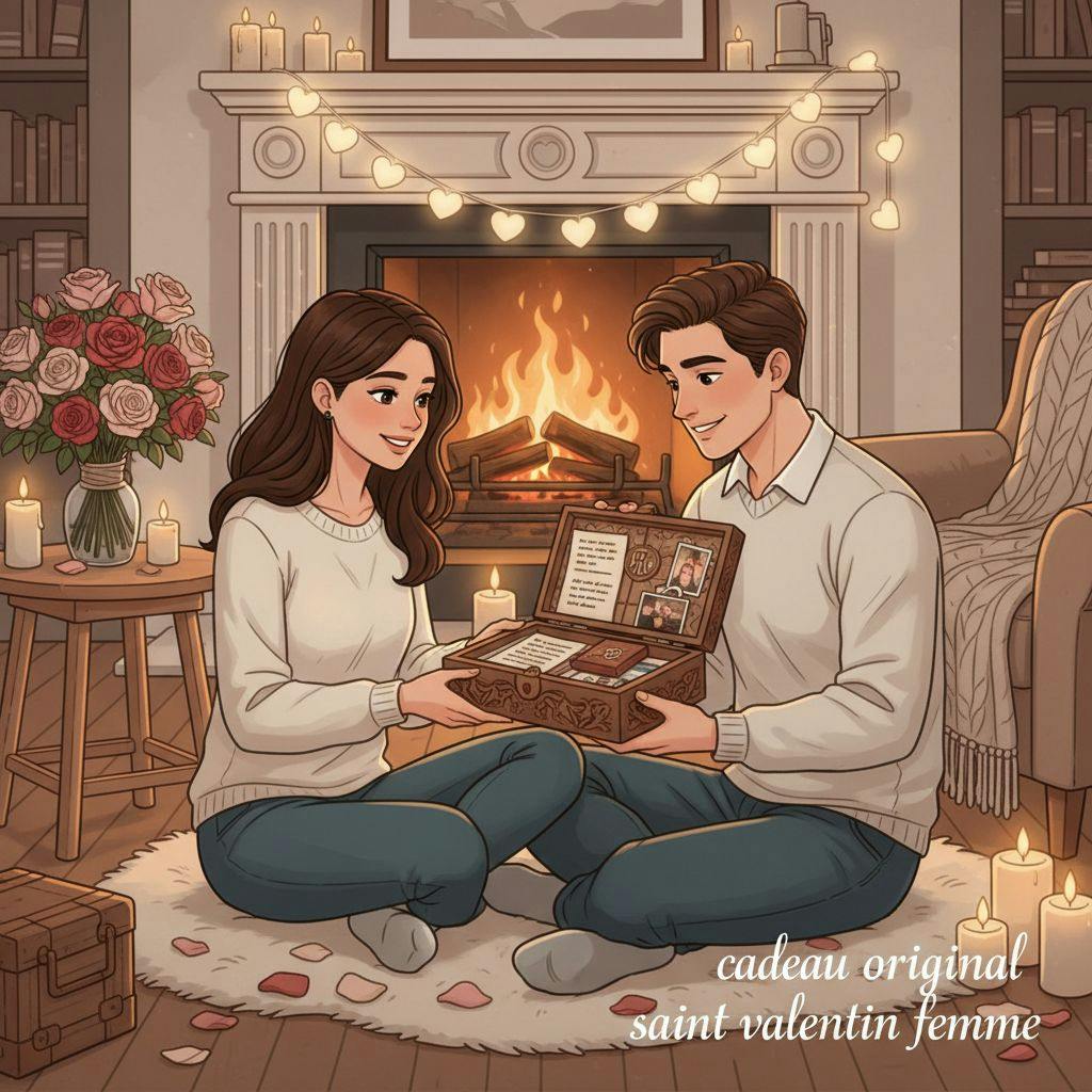 Belle illustration pour cadeau original saint valentin femme