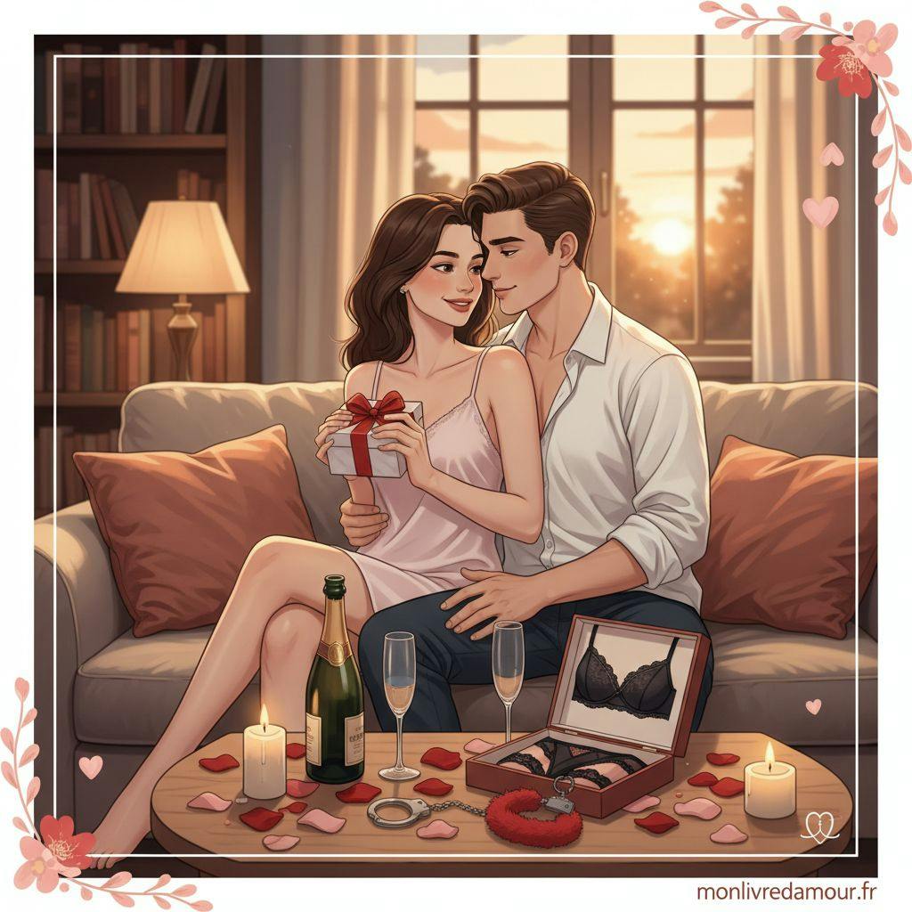 Belle illustration pour cadeau coquin saint valentin
