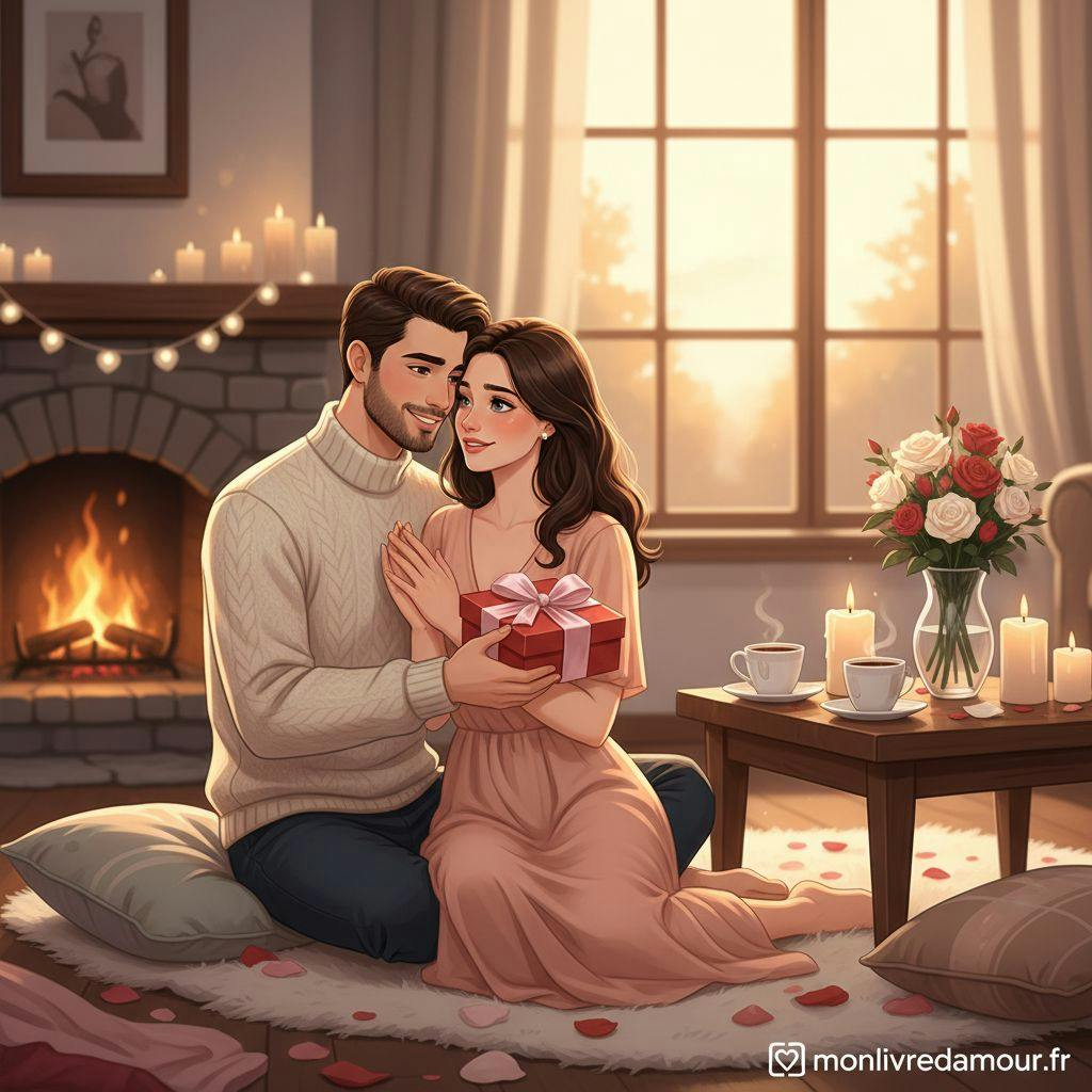 Belle illustration pour cadeau de saint valentin pour son copain