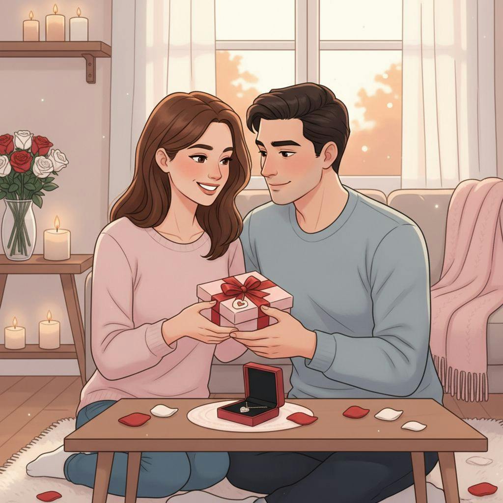 Belle illustration pour cadeau pour la saint valentin femme