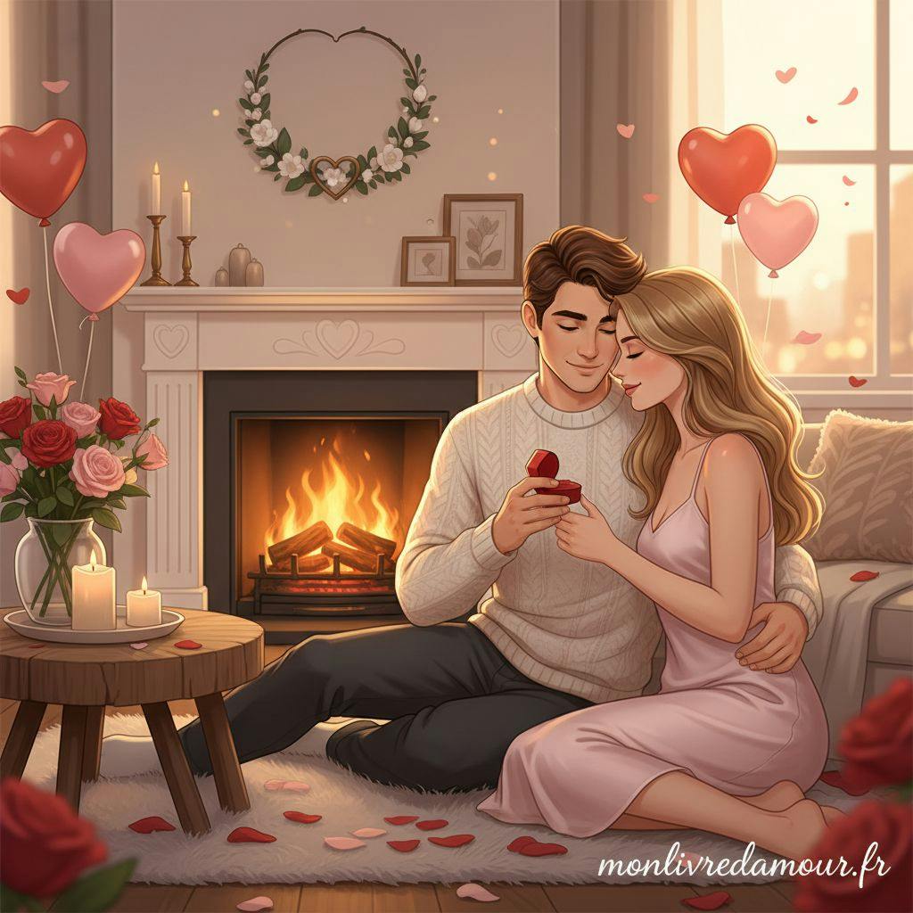Belle illustration pour cadeau saint valentin