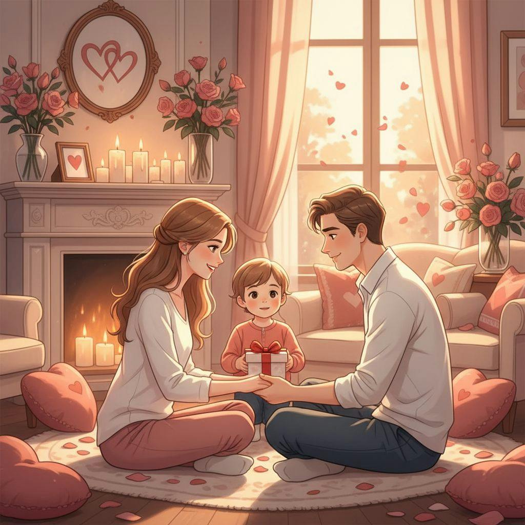 Belle illustration pour cadeau saint valentin enfant