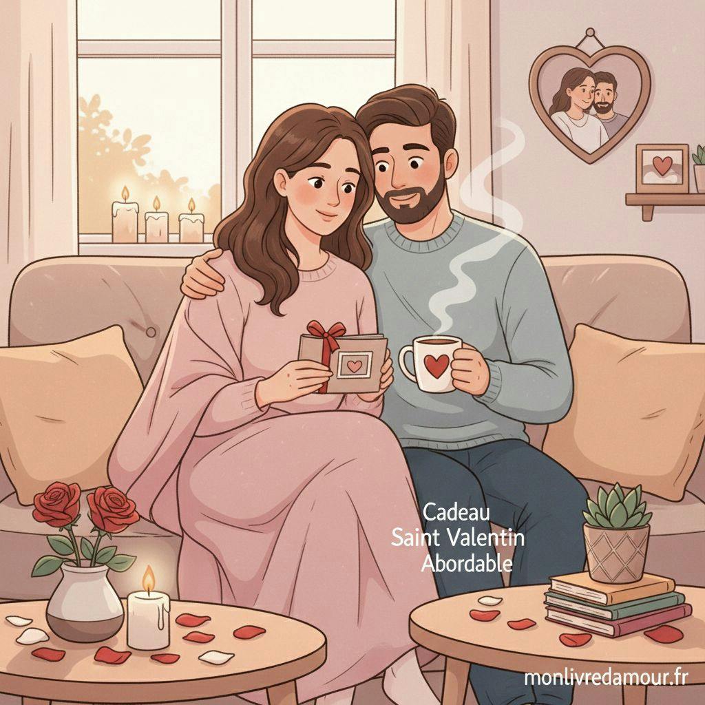 Belle illustration pour cadeau saint valentin pas cher