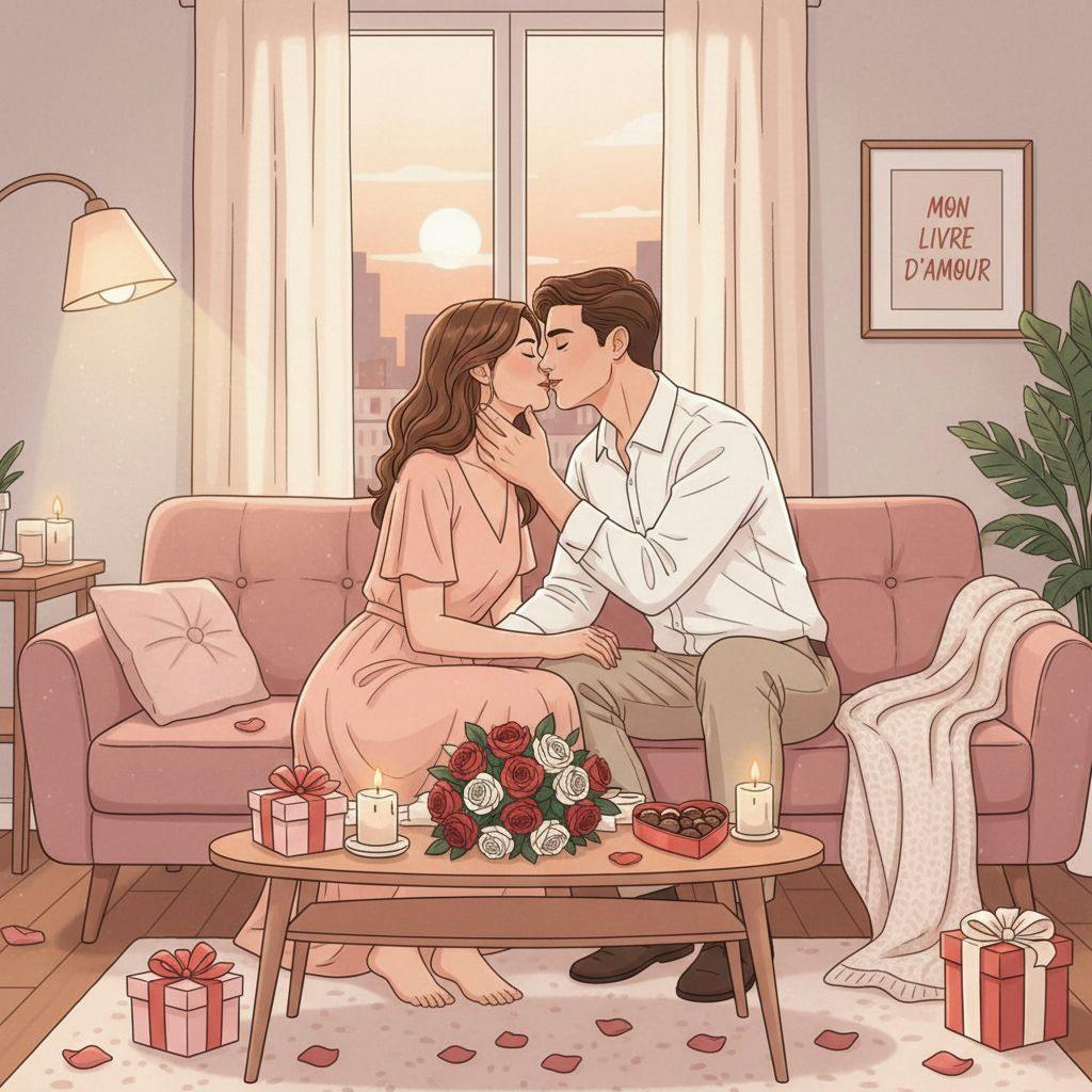 Belle illustration pour cadeaux pour la saint valentin
