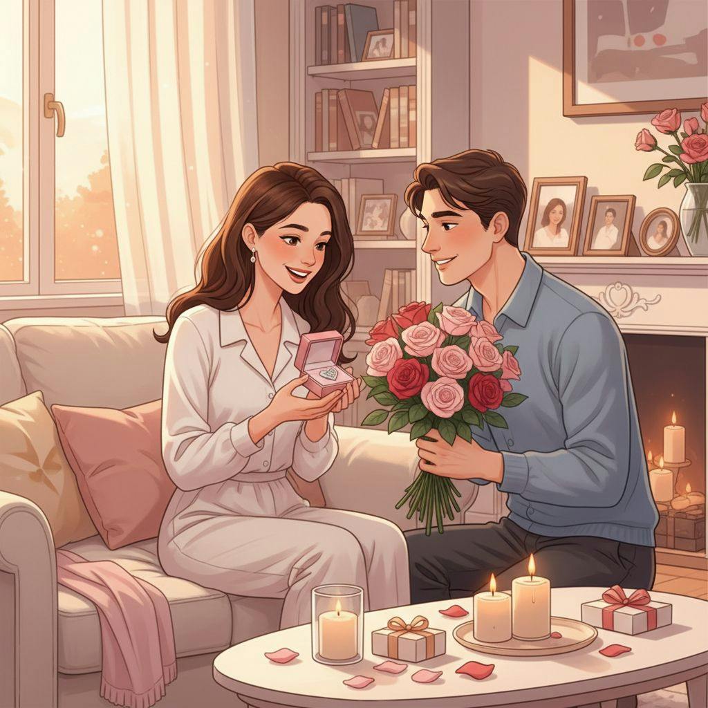 Belle illustration pour cadeaux saint valentin femme