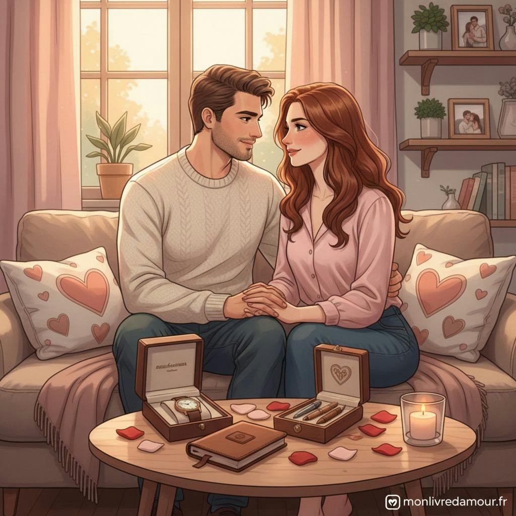 Belle illustration pour cadeaux saint valentin homme