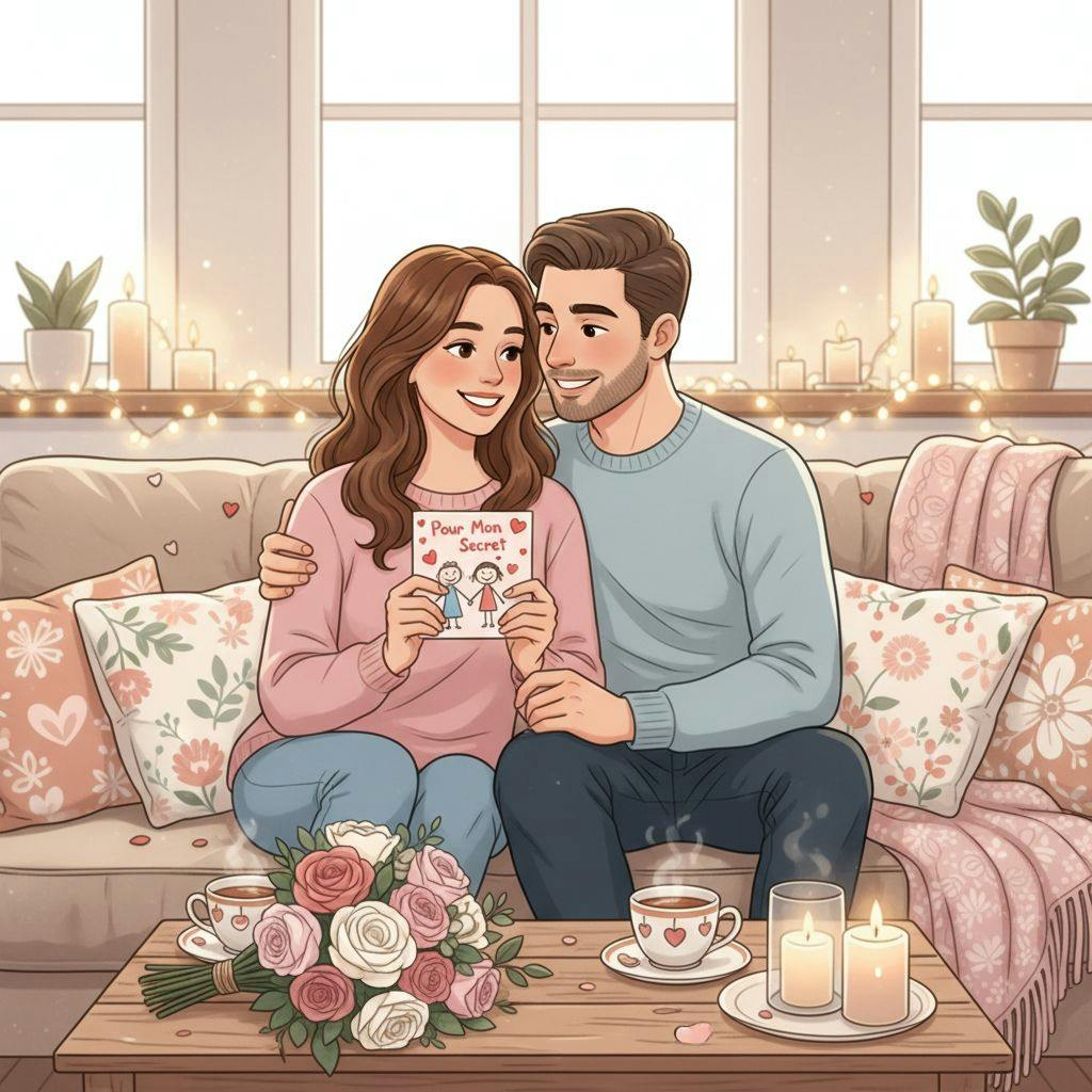 Belle illustration pour carte saint valentin enfant