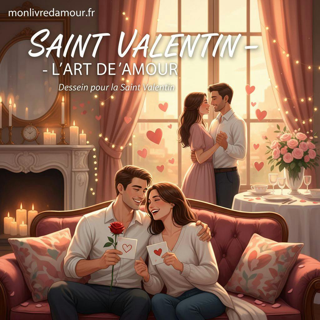 Belle illustration pour dessin pour la saint valentin