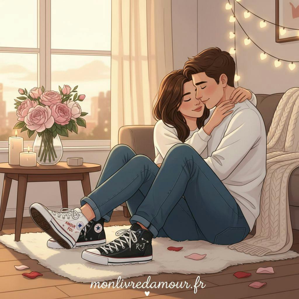 Belle illustration pour converse saint valentin