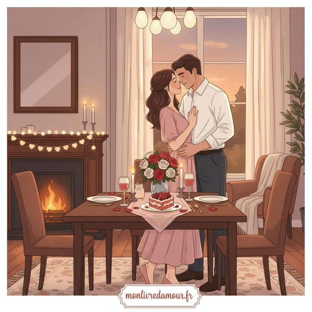 Belle illustration pour date saint valentin