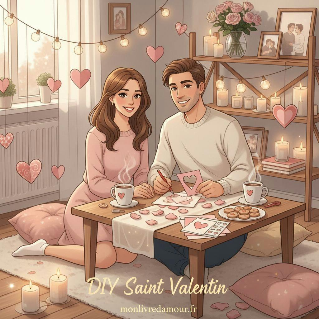 Belle illustration pour diy saint valentin