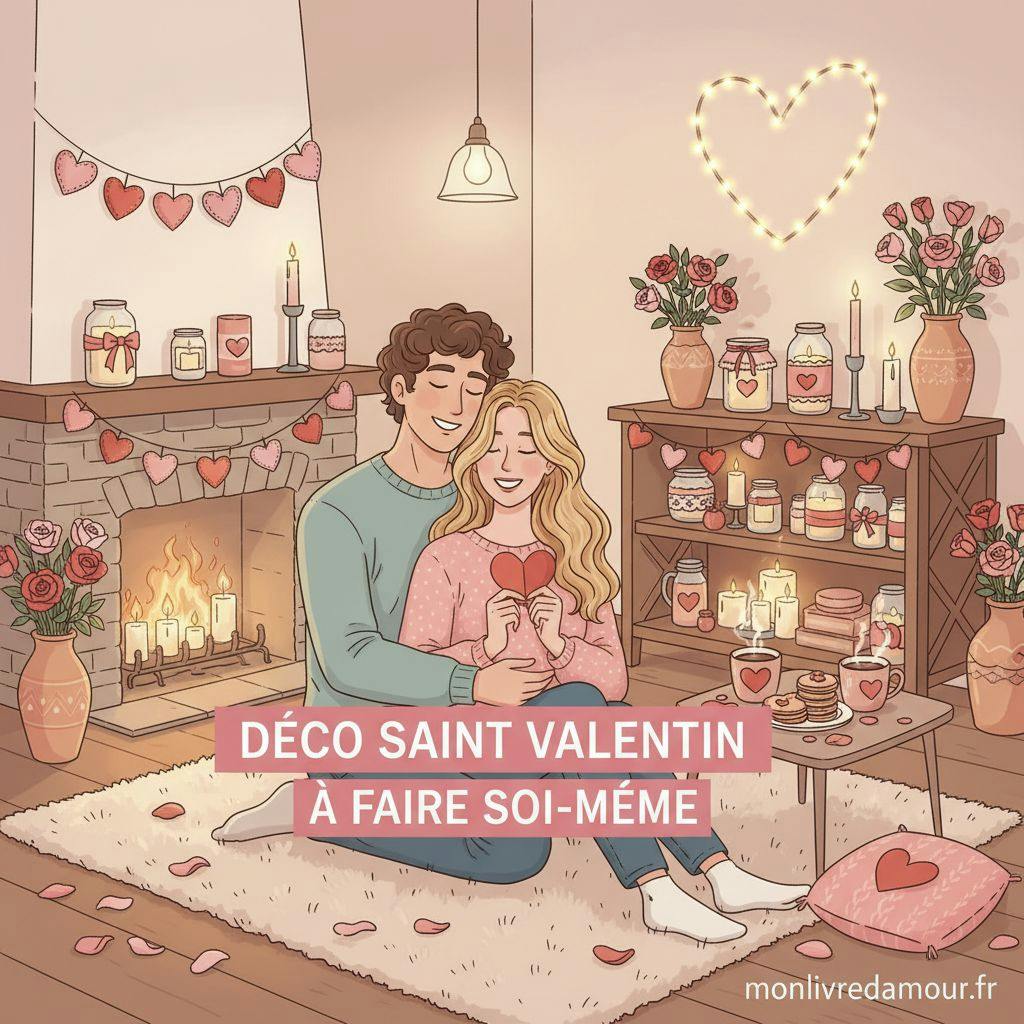 Belle illustration pour déco saint valentin à faire soi-même