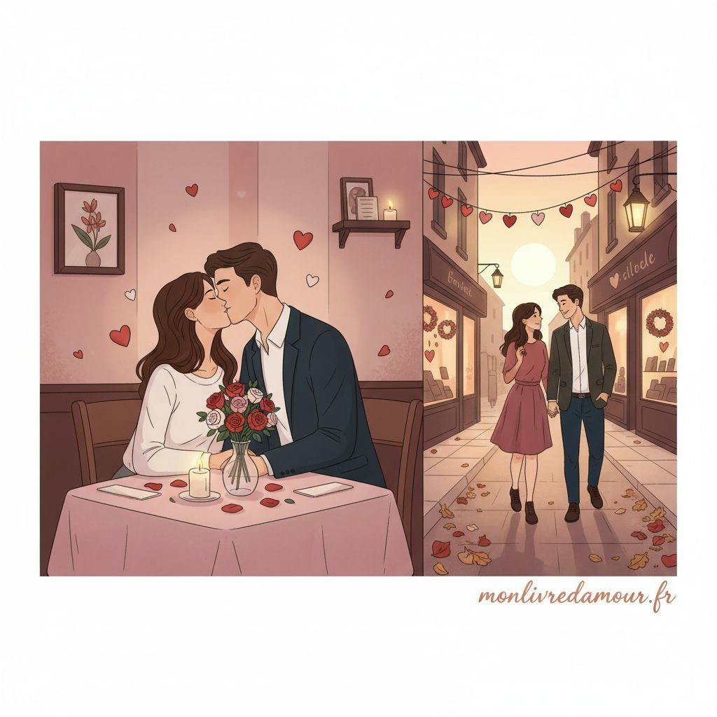 Belle illustration pour entree saint valentin