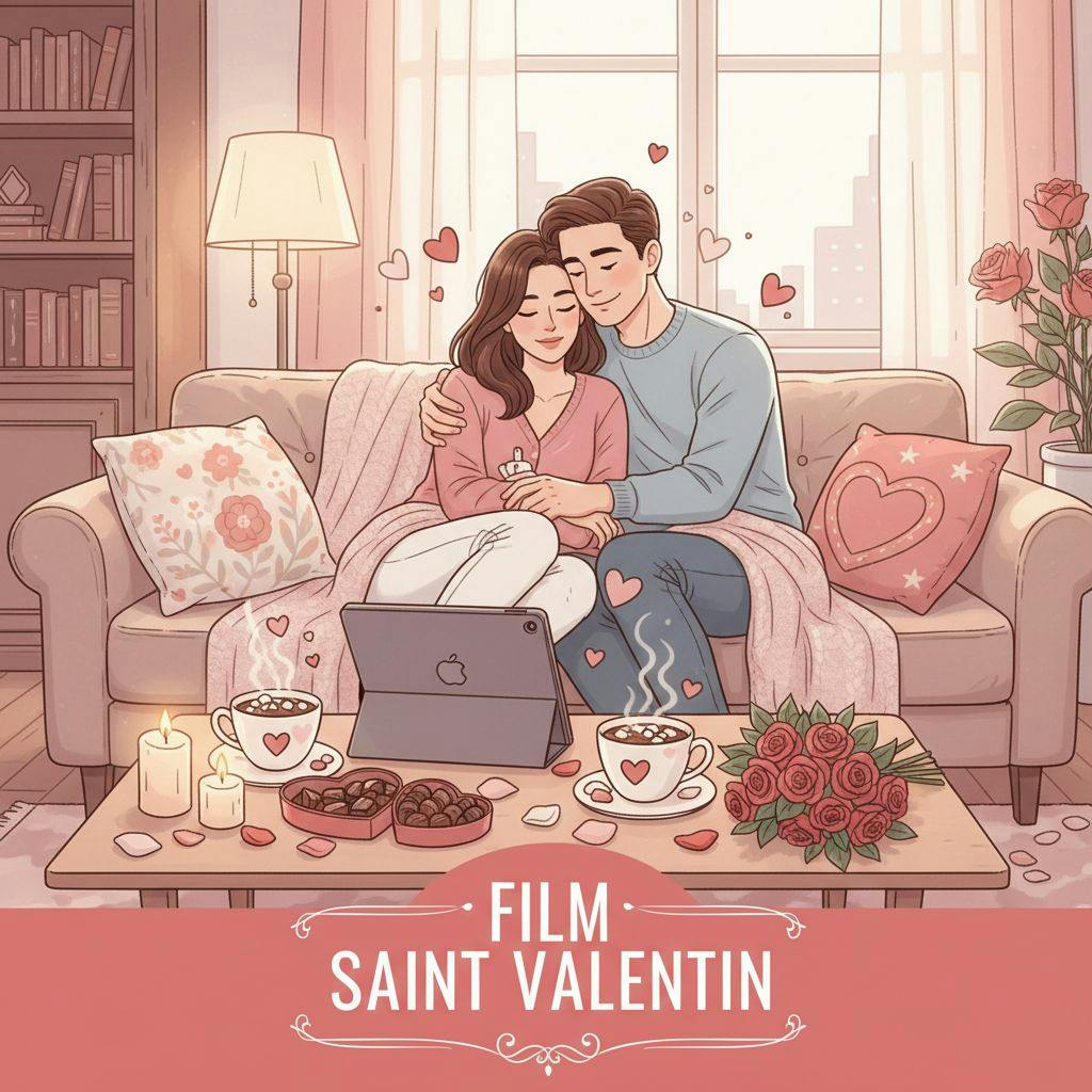 Belle illustration pour film saint valentin