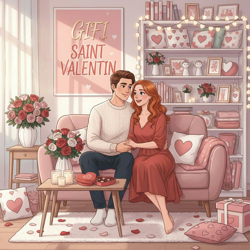 Belle illustration pour gifi saint valentin