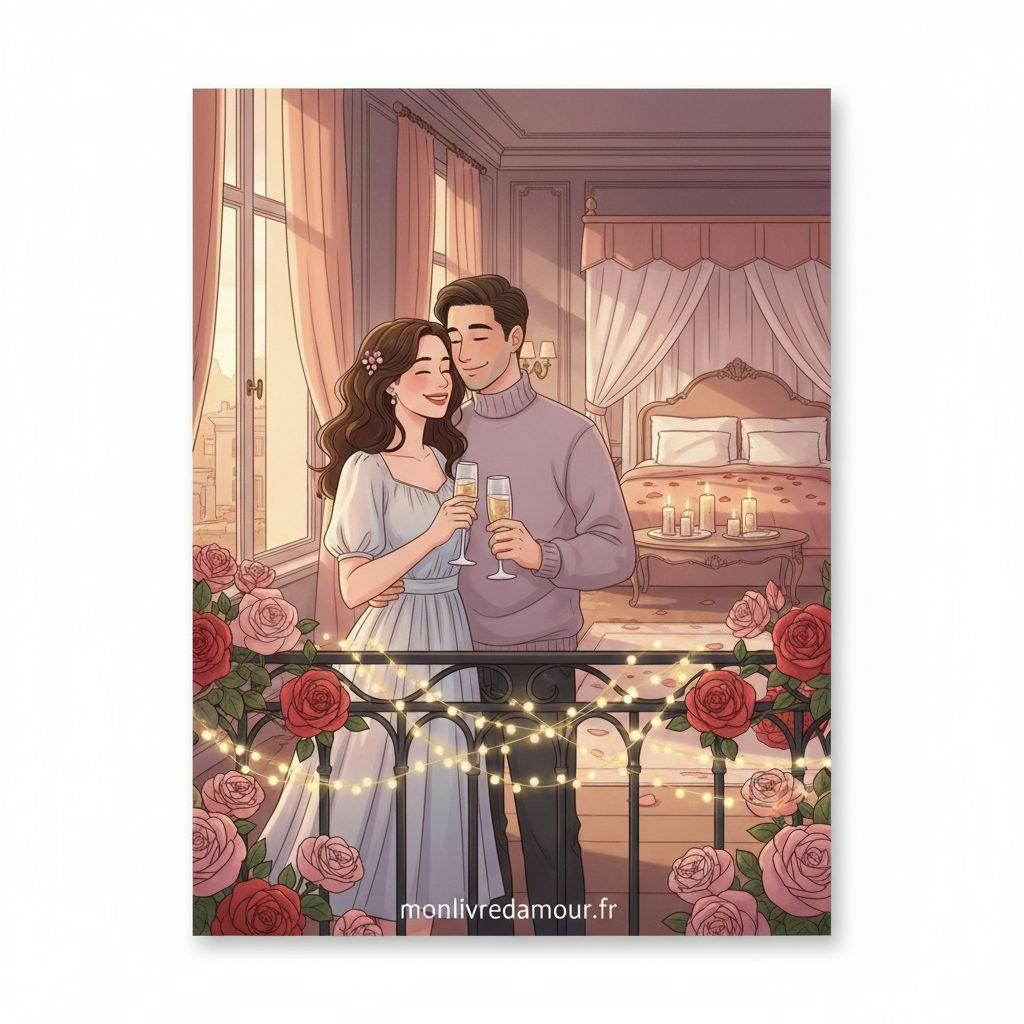 Belle illustration pour hotel pour la saint valentin