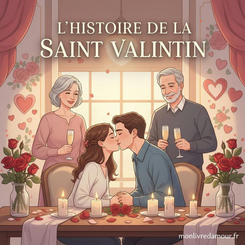 Belle illustration pour histoire de la saint valentin