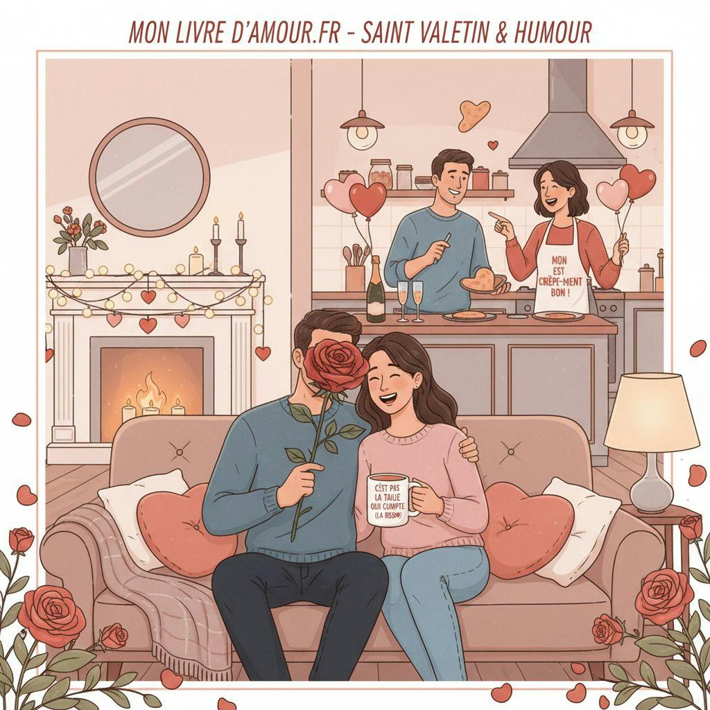 Belle illustration pour humour saint valentin