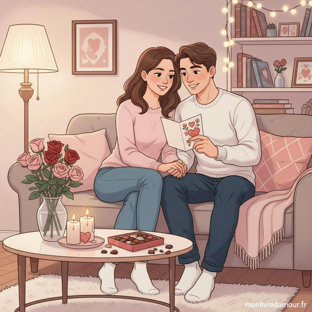 Belle illustration pour idee carte saint valentin