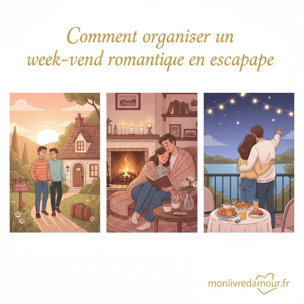 Beautiful illustration for Comment organiser un week-end romantique en escapade