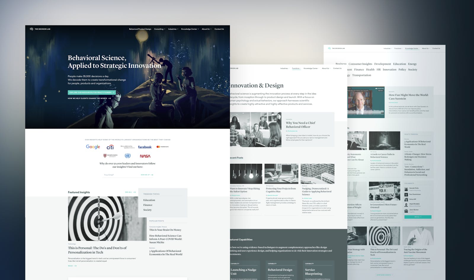 The Decision Lab website pages