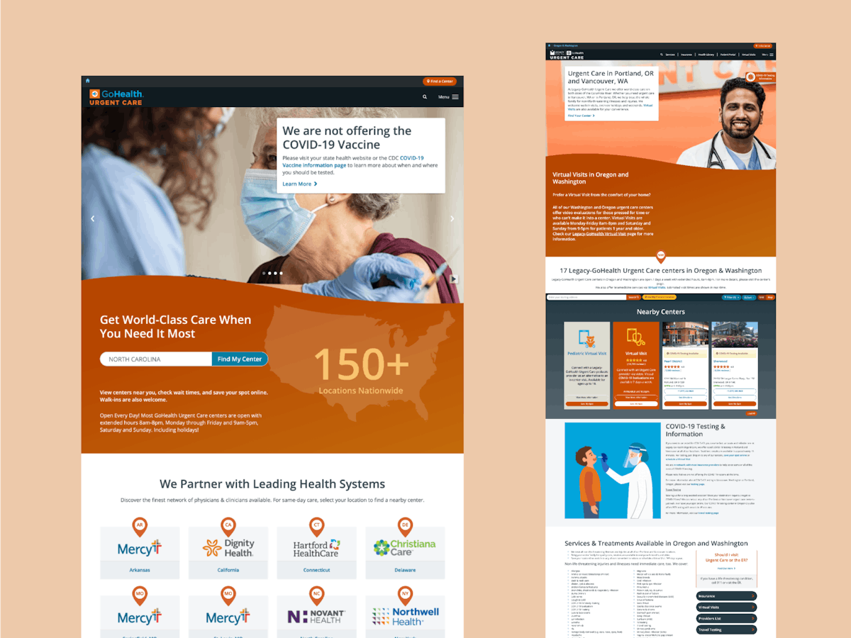 GoHealth's old website