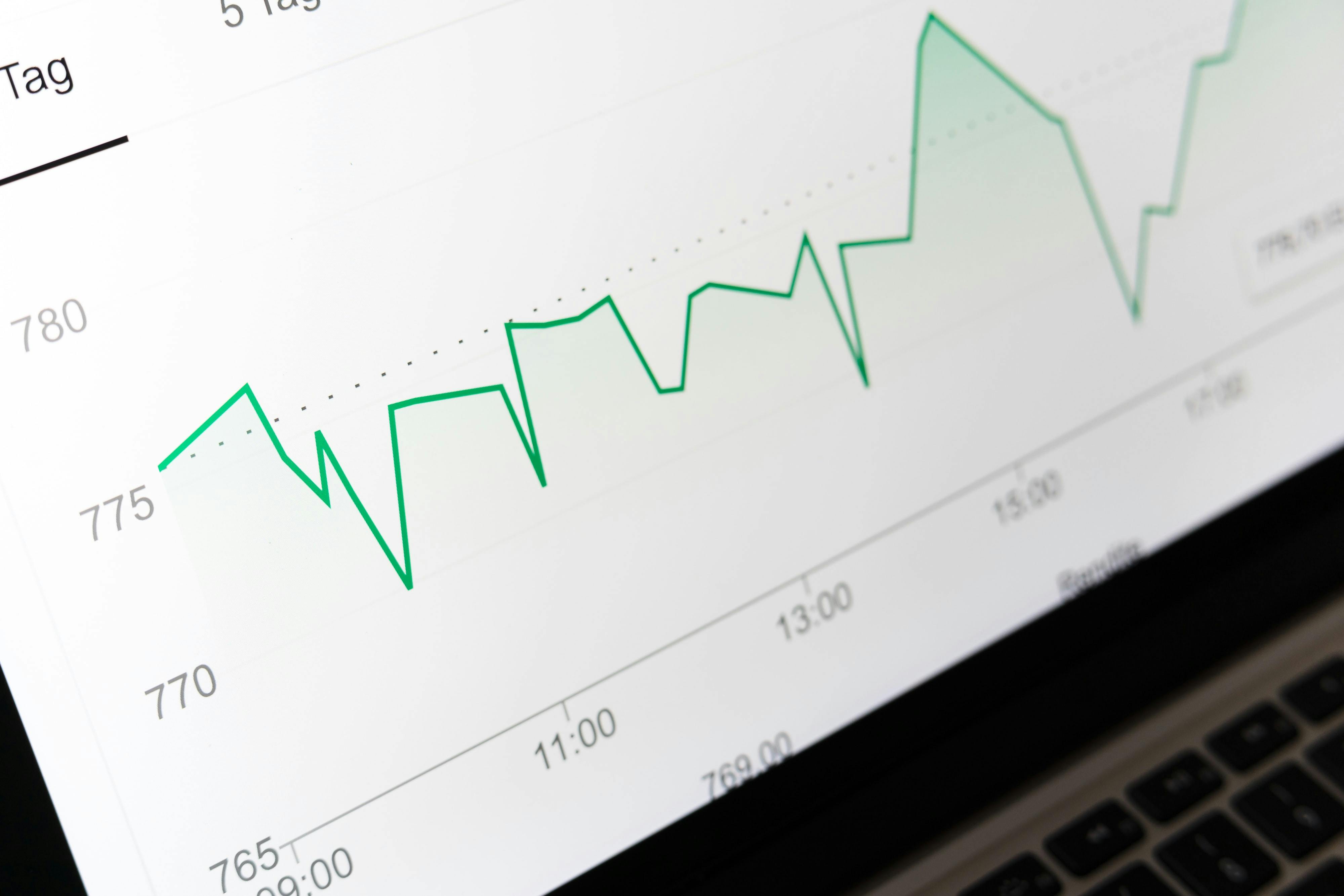 Graph on a computer screen