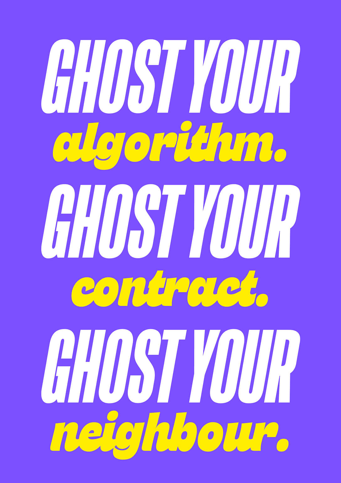 Ghost messaging app - branding poster