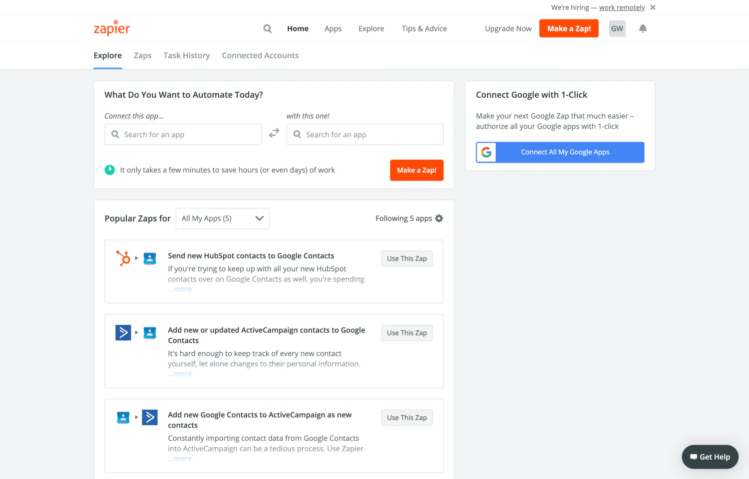 Preview Zapier 1