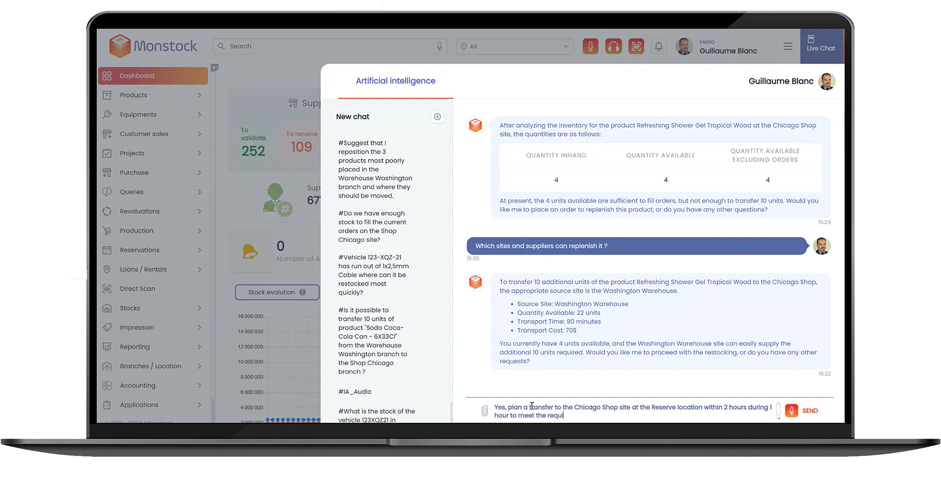 Artificial Intelligence Mockup