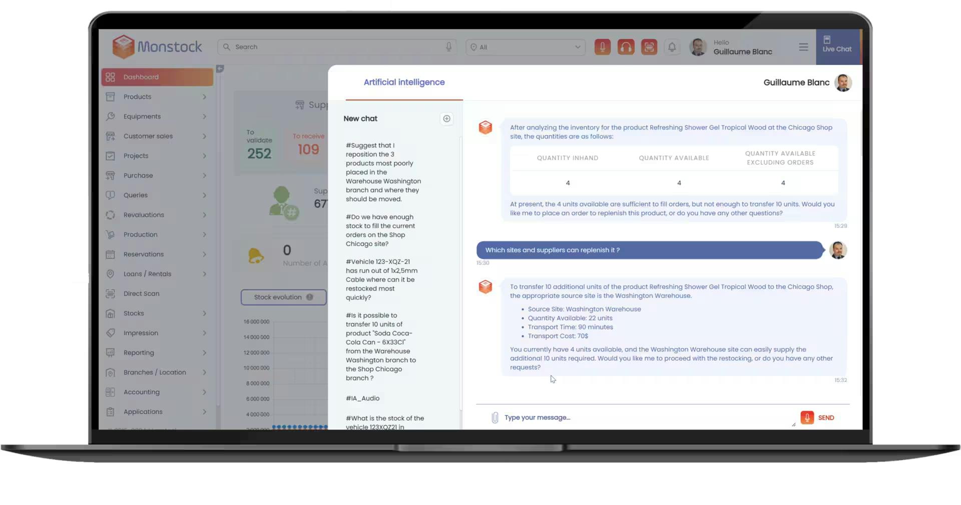 Mockup Chat IA 
